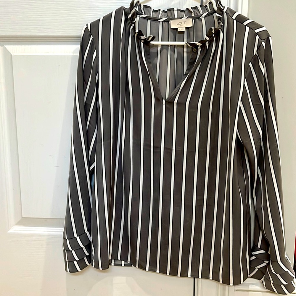 Loft silver blouse. Very comfortable.